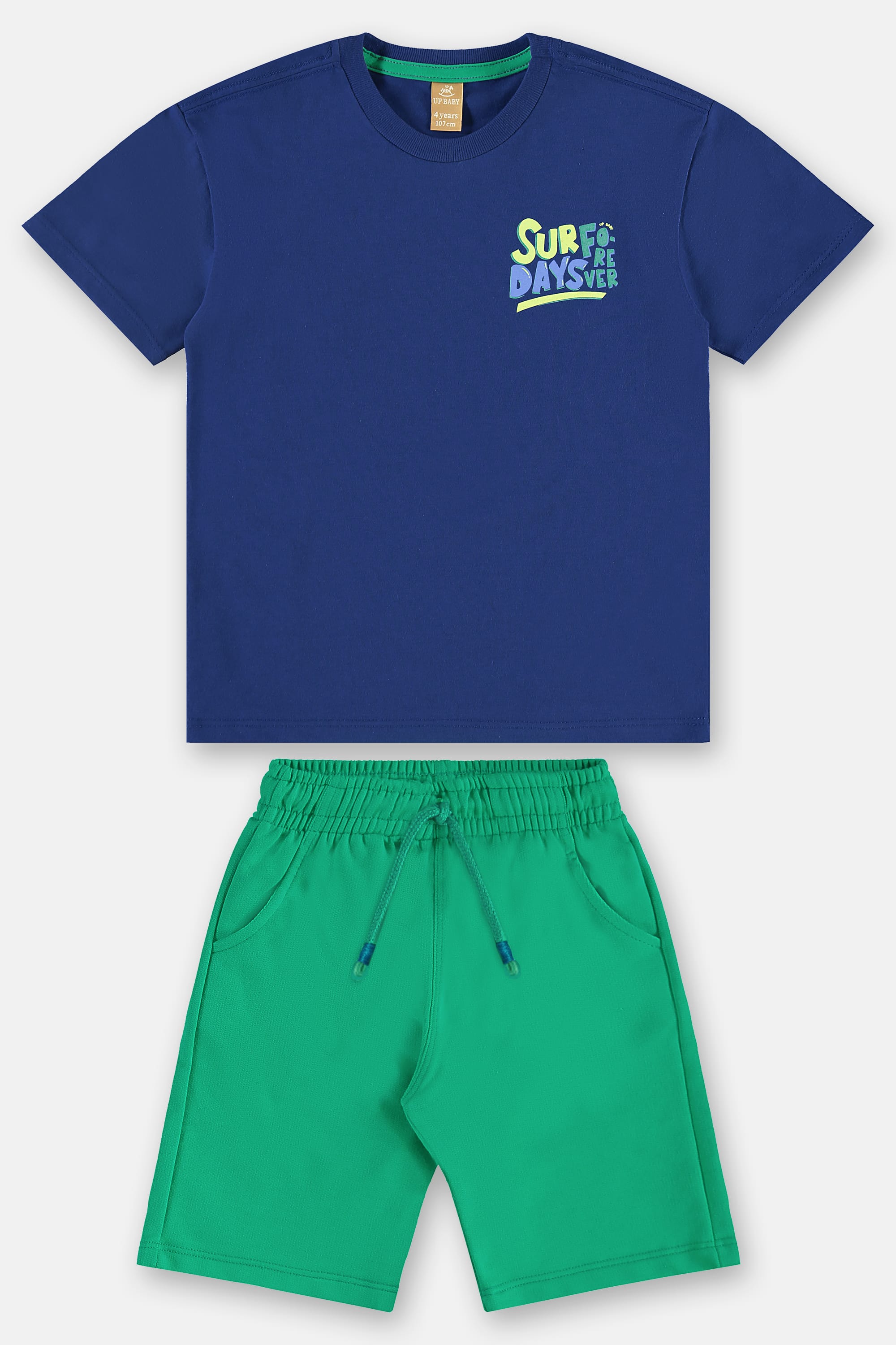Conjunto Surf Days Infantil Masculino com Camiseta e Bermuda (Azul) Up Baby - Imagem 30